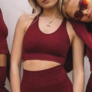 Elegant Maroon Sports Bra for Women